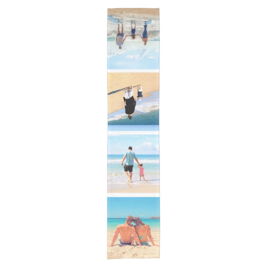 写真カスタムコラージュのテーブルランナー ショートテーブルランナー (正面)