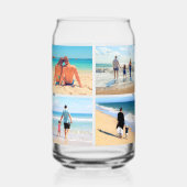 写真カスタムコラージュのパーソナライズされた ガラス缶 (裏面)