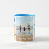 写真カスタムコラージュのマグギフトと文字 マグカップ (中央)