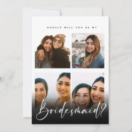 写真カスタムコラージュブライダルパーティ提案カード