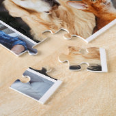 写真カスタムコラージュ家族WELCOME新生児 ジグソーパズル (側面)