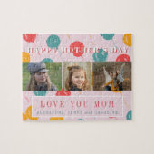 写真カスタムコラージュ愛ママ母の日ギフト ジグソーパズル (横)