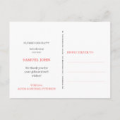 写真カスタムコラージュ歓迎新生児誕生 案内ポストカード (裏面)