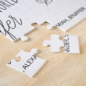 写真カスタムコラージュ父の日ラスティックスクリプト ジグソーパズル (側面)