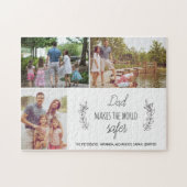 写真カスタムコラージュ父の日ラスティックスクリプト ジグソーパズル (横)