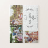 写真カスタムコラージュ父の日ラスティックスクリプト ジグソーパズル (縦)