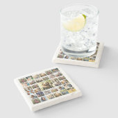 写真カスタムコラージュ ストーンコースター (横)