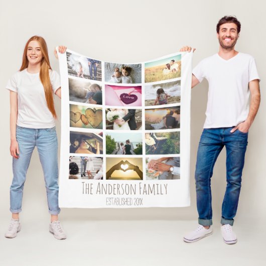 写真カスタムコラージュ フリースブランケット (インサイチュ)