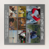 写真カスタムコラージュ | 8チャートグレー ジグソーパズル (横)