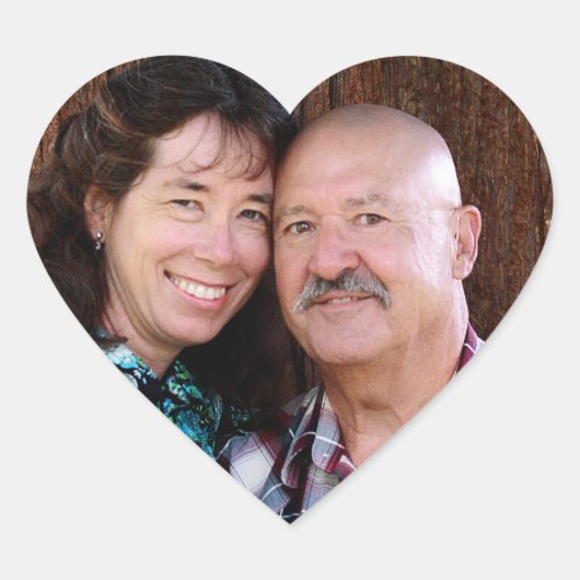 写真カスタムシール ハートシール (正面)