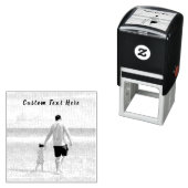 写真カスタムスタンプと文字 セルフインキングスタンプ (インサイチュ)