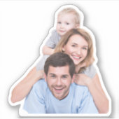写真カスタムステッカーパーソナライズされた写真ステッカー シール (正面)