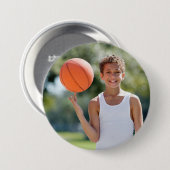 写真カスタムスポーツボタン/ピン 缶バッジ (正面&裏面)