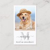 写真カスタムソーシャルメディアPETインフルエンサー・モノグラム 名刺 (正面)