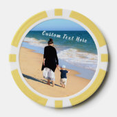 写真カスタムトランプのポーカーチップと文字 ポーカーチップ (正面)