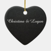 写真カスタムハート形 セラミックオーナメント (裏面)