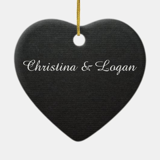 写真カスタムハート形 セラミックオーナメント (裏面)