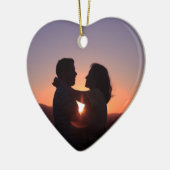 写真カスタムハート形 セラミックオーナメント (左)