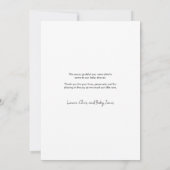 写真カスタムハート赤ちゃんシャワー用語 サンキューカード (裏面)