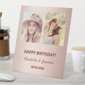 写真カスタムバラ金ゴールド友達の誕生日 台座サイン (インサイチュ)