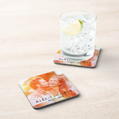 写真カスタムパーソナライズされたギフトの日付を保存 コースター (右側)