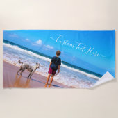 写真カスタムビーチタオルあなたの写真と文字 ビーチタオル (正面)