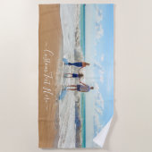 写真カスタムビーチタオルと文字 ビーチタオル (正面)