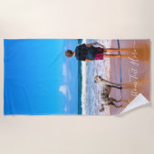 写真カスタムビーチタオルと文字 ビーチタオル (正面)