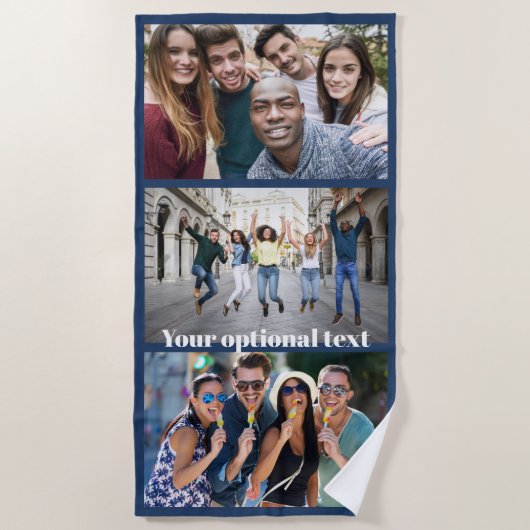 写真カスタムビーチタオル ビーチタオル (正面)