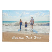 写真カスタムピローケースと文字名 枕カバー (裏面)