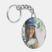 写真カスタムファミリーシンプルミニマリストkeychain キーホルダー (正面左)