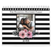 写真カスタムフローラストライプ独自の2022を作成 カレンダー (カバー)