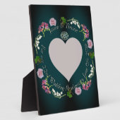 写真カスタムフローラハート結婚記念日 フォトプラーク (側面)