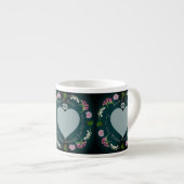 写真カスタムフローラハート結婚記念日B エスプレッソカップ (正面右)