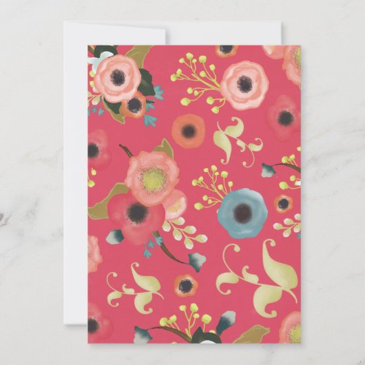 写真カスタムフローラモダン卒業発表 案内状 (裏面)