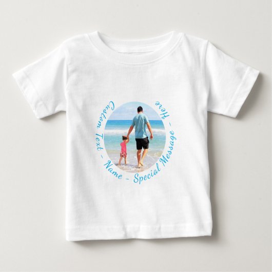 写真カスタムベビーのTシャツ(Textr名) ベビーTシャツ (正面)