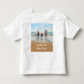 写真カスタムベビーTシャツあなたの写真と文字 トドラーTシャツ (正面)