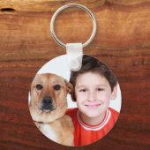 写真カスタムペットシンプルドッグキーチェーン キーホルダー (正面)