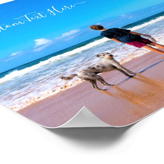 写真カスタムポスターと文字名 ポスター (角)