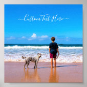 写真カスタムポスターと文字名 ポスター (正面)