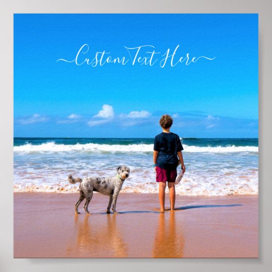 写真カスタムポスターと文字名 ポスター (正面)