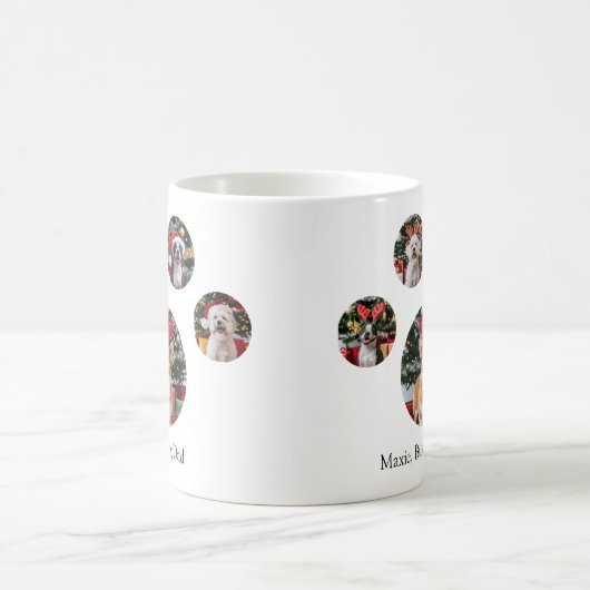 写真カスタムポープリントフォトコラージュ5 コーヒーマグカップ (中央)