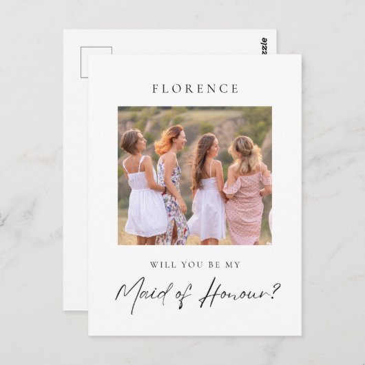 写真カスタムメイド・オブ・オーナー(花嫁付き添い人)案 ポストカード (正面/裏面)