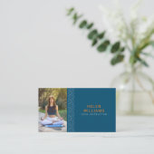 写真カスタムヨガ瞑想ウェルネス 名刺 (スタンド正面)