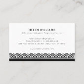 写真カスタムヨガ瞑想ウェルネス 名刺 (裏面)