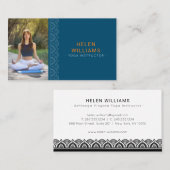 写真カスタムヨガ瞑想ウェルネス 名刺 (正面/裏面)