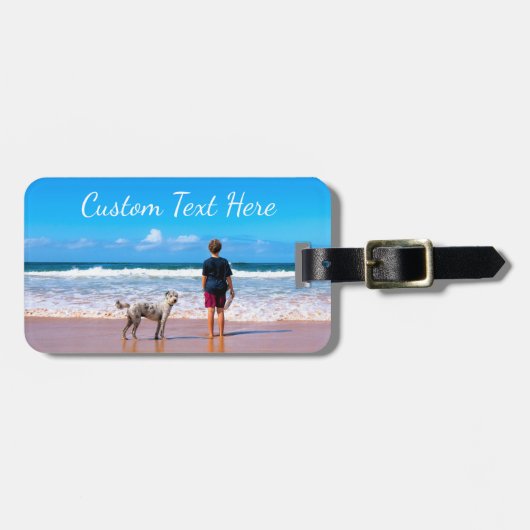 写真カスタムラゲージタグと文字名 ラゲッジタグ (正面横)