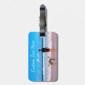 写真カスタムラゲージタグと文字名 ラゲッジタグ (裏面縦)