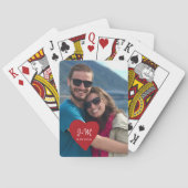 写真カスタムラブハートイニシャルモダン トランプ (裏面)