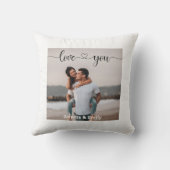 写真カスタムロマンチックなバレンタイン/アニバーサリーラブ クッション (裏面)